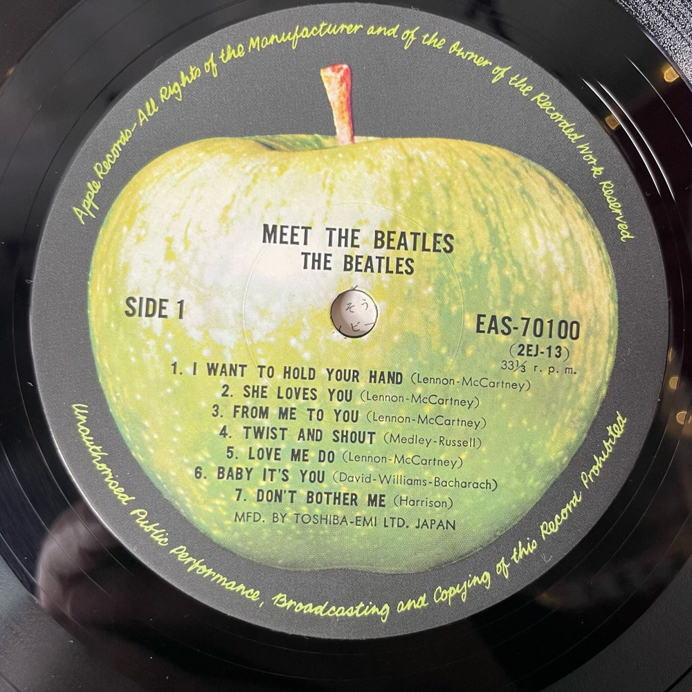 Винтажная виниловая пластинка LP Meet The Beatles (Japan 1976) (No Obi) Twist And Shout