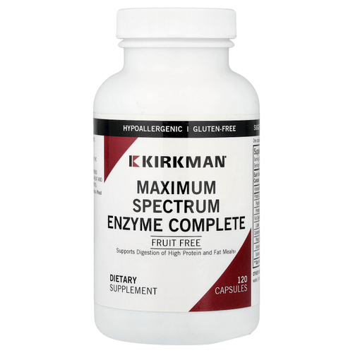 Kirkman Labs, Полный комплекс ферментов, 120 капсул