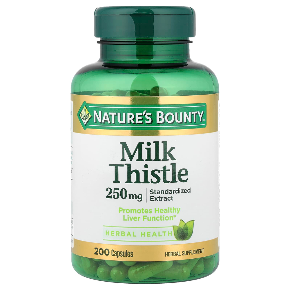 Nature's Bounty, Расторопша, 250 мг, 200 капсул