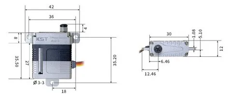 Сервопривод KST A12-S HV (13.5 кг/см, 0.08 сек/60°, 32 г)