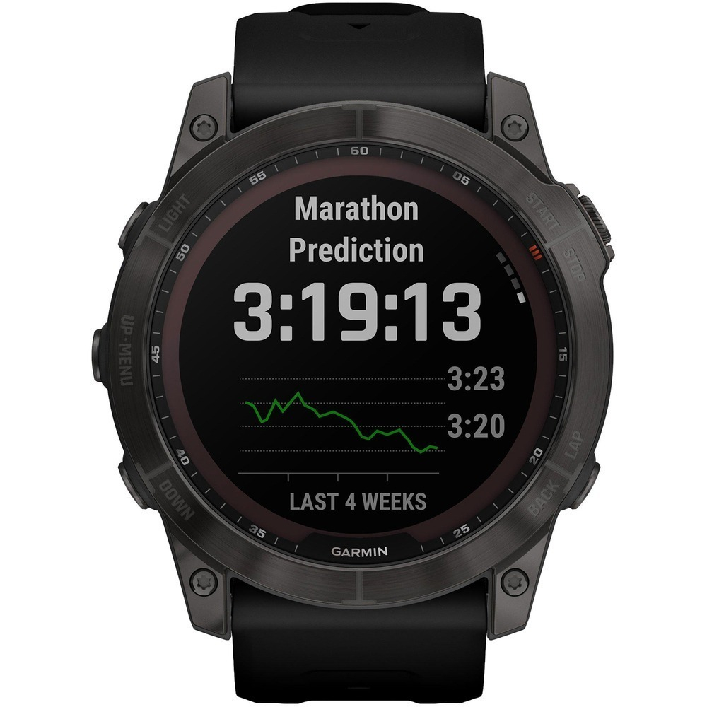 Умные часы Garmin Fenix 7X Sapphire Solar Титан DLC Carbon Grey с черным ремешком 51 мм