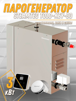 Steamtec TOLO KEY 30 - 3 кВт (ВЛАГОСТОЙКИЙ модуль управления), парогенератор для хамама и турецкой бани