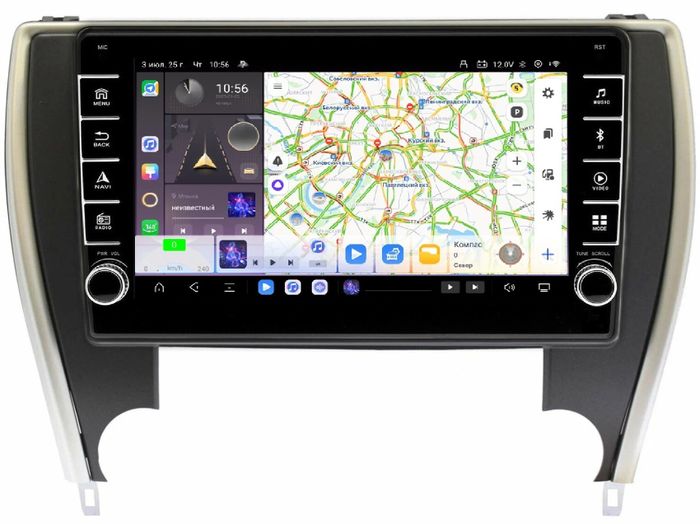 Магнитола для Toyota Camry 2014-2018 (USA) - Kuberg SF-1608A (кнопки и крутилки) Android 13, Быстрая, CarPlay, 4G SIM-слот