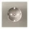 Накладка для розетки с заземлением Voltum S70 Metal Никель VLSM000611