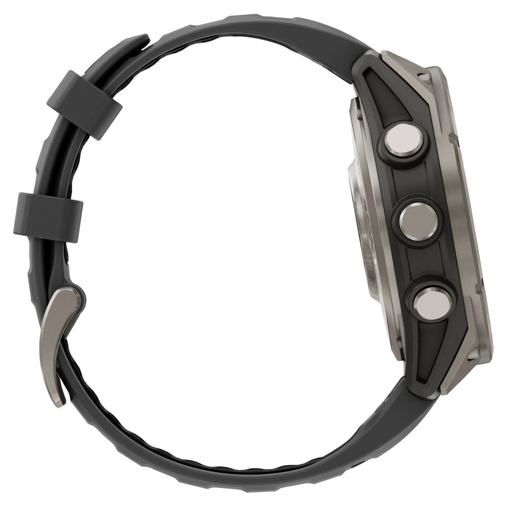 Garmin Fenix 8 PRO, 47 мм, AMOLED, Sapphire, Titanium with Graphite/Black Silicone Band