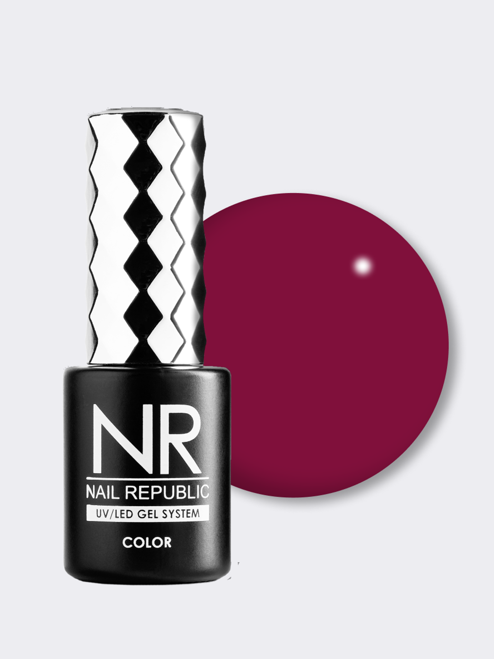 NR-202 Perfect red гель-лак, Бордово-фиолетовый, 10 мл