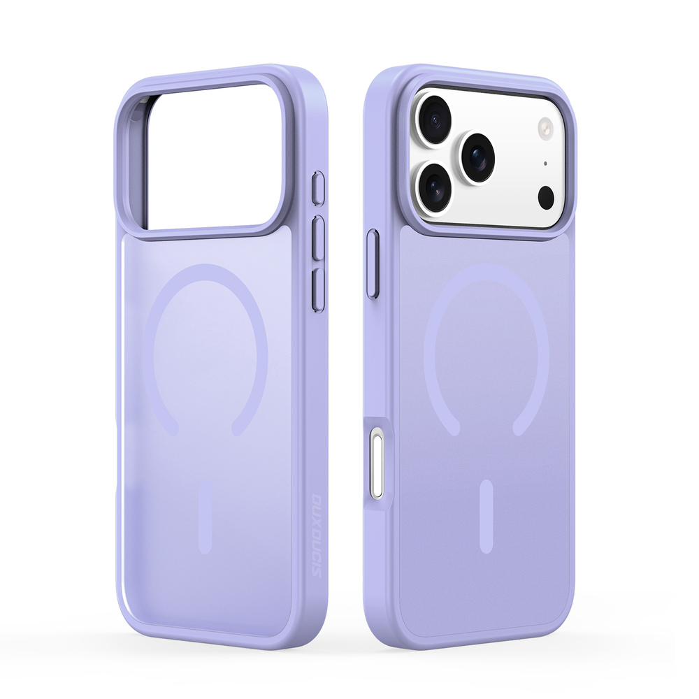 Матовый чехол фиолетового цвета с MagSafe для iPhone 17 Pro Max, серия Yind Series (Open Ring Version) от Dux Ducis