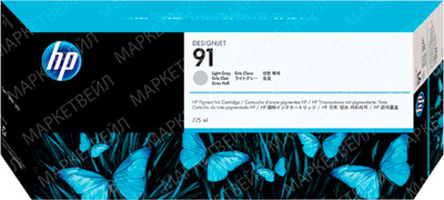 Картридж HP 91 (C9466A) для DesignJet Z6100 светло-серый (775 мл)