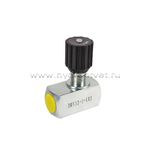 DRV12-1-10/V - Дроссель трубного монтажа c рукояткой, G1/2, обратный клапан - есть