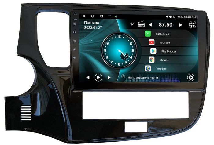 Магнитола для Mitsubishi Outlander 3 2019-2022 (прямоугольный климат) - Vaycar VA47-2005 на Android 13, Быстрая, 4G SIM-слот