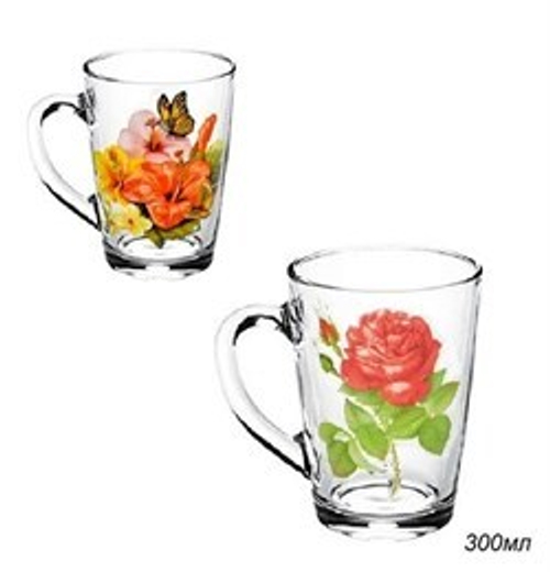 Кружка для чая 1334 Коллекция цветов микс