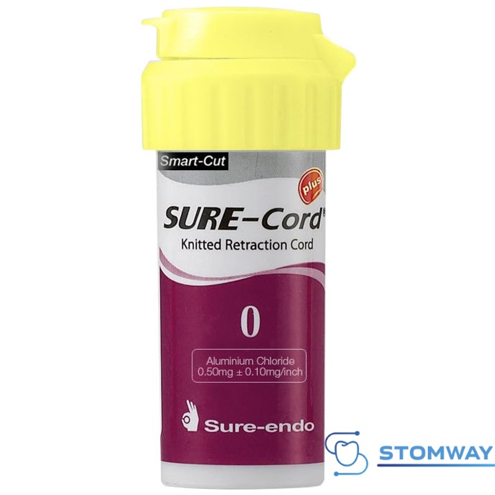 Sure-cord Plus #0 с пропиткой (254см) Шуре Корд Плюс №0, ретракционная нить десневая