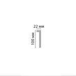 Плинтус напольный дюрополимер белый матовый D171-115 100×22×2000 мм DecoMaster