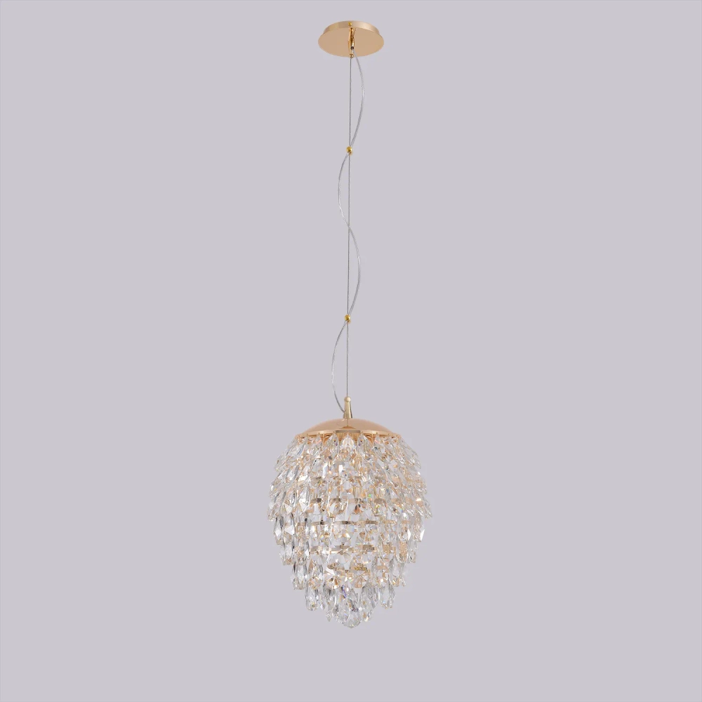 Светильник подвесной Crystal Lux CHARME SP6 GOLD/TRANSPARENT