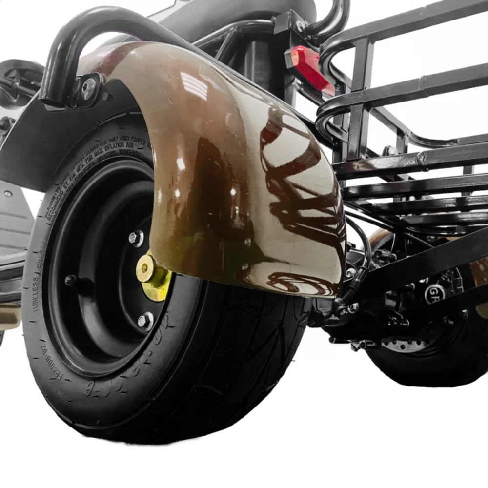 Электроскутер Citycoco GT X3 Pro Trike Mini Коричневый