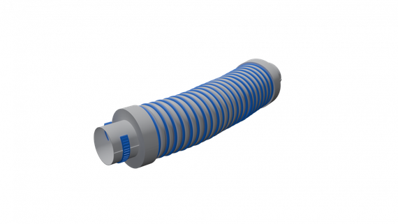 Flexag GL 75/600 гибкий шумоглушитель, D75, длина 600 мм