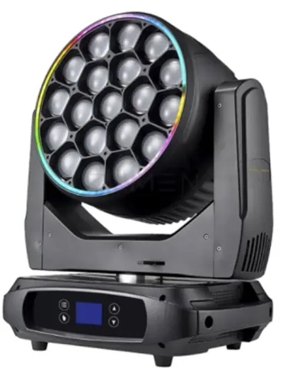 P1960MAX Osram LED — вращающаяся голова Wash 19×60 Вт RGBW с зумом 5°–55°