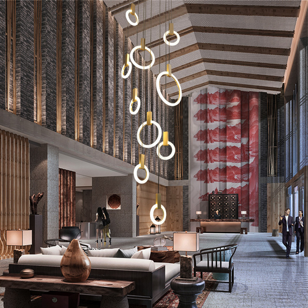 Pendant design lamp Halo by  Matthew McCormick (5 lampshades)