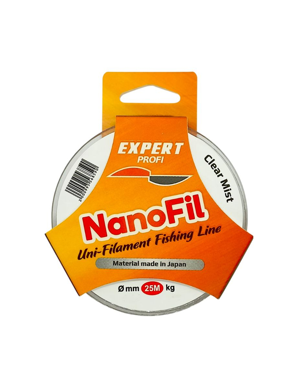 Монофильная леска для рыбалки Нанофил Expert Profi Nanofil 25м Clear Mist 0.10мм/7.3кг