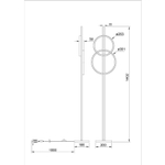 Торшер Arte Lamp FLUIDO A3913PN-24BK, 1хLED