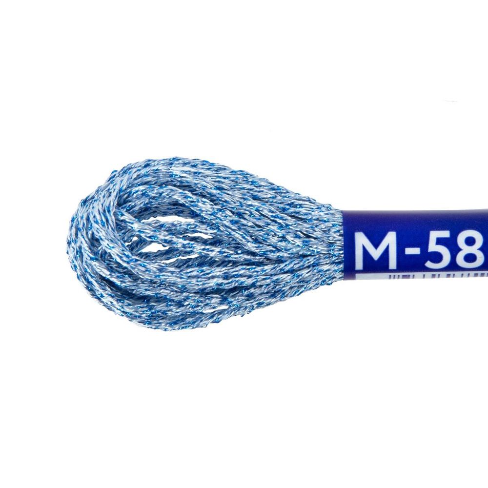 Мулине Gamma металлик NM 12 мотков по 6 метров, M-58 белый/фиолетовый, Gamma MOULINE
