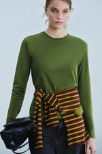 ФУТБОЛКА INTERLOCK С ДЛИННЫМИ РУКАВАМИ — ZARA