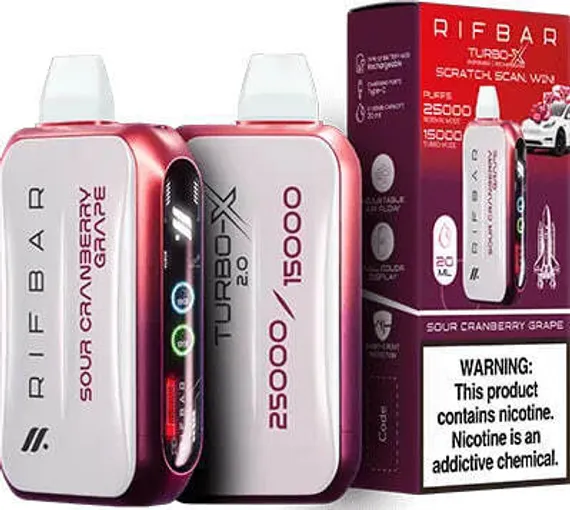 RIFBAR TURBO X 25000 - Sour Cranberry Grape (5% nic)