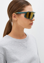 Спортивные очки с диоптриями HILX Big Head / Matt Green Yellow / Gold Lens