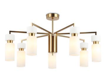 Люстра на штанге 7*E14 LH56126/7 BS/FR латунь/белый матовый High Light Modern Ambrella