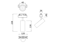 Трековый светильник Technical TR019-2-7W4K-B