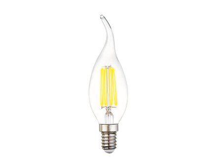 Светодиодная лампа Filament LED C37L-F 6W E14 3000K (60W)