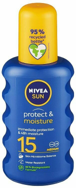 Солнцезащитный спрей NIVEA Sun Protect & Moisture SPF15 200 мл (Германия)