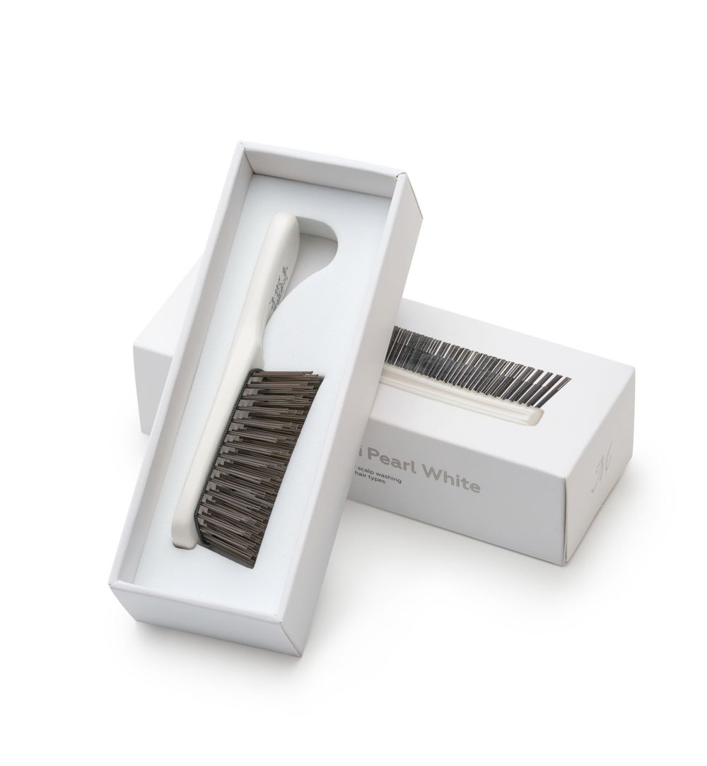 Расческа Majestic Scalp Brush белый жемчуг (дорожная версия)