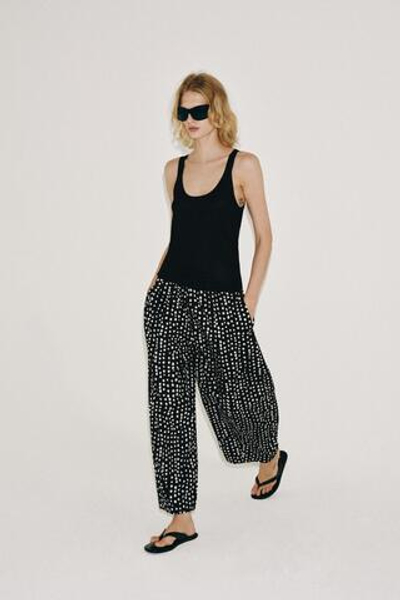 БРЮКИ В ПИЖАМНОМ СТИЛЕ В ГОРОШЕК — ZW COLLECTION — ZARA