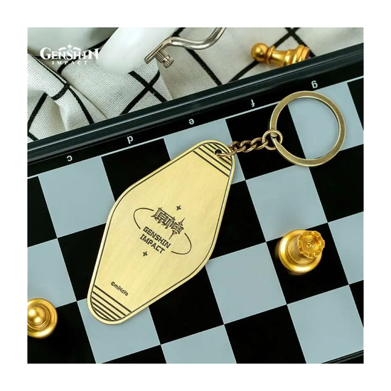 Брелок Genshin Impact металлический Go Camping! Series Metallic Keychain Xiangling — дополнительное фото
