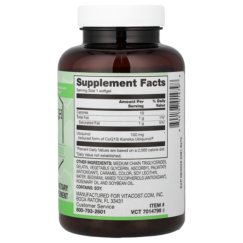 Vitacost, Ubiquinol CoQH , 100 mg, 90 Softgels