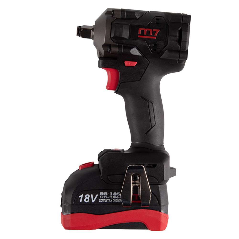 MIGHTY SEVEN (DW-404A) Гайковерт аккумуляторный ударный 1/2", 900 Нм, 18 В, укороченный
