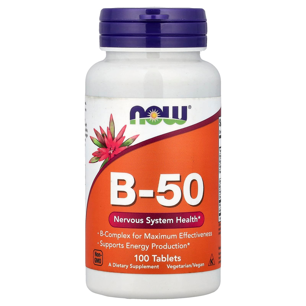NOW Foods, B-50, 100 таблеток