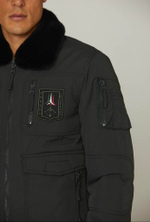 Бомбер муж. AERONAUTICA 2106 хаки нашивки