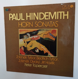 Винтажная виниловая пластинка Paul Hindemith П. Хиндемит Horn Sonatas (Чехословакия 1987)