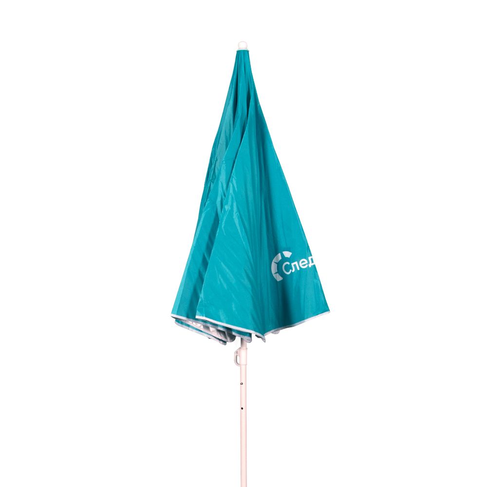 Зонт пляжный СЛЕДОПЫТ прямой, d - 180см, h - 183см, d штока 19/22мм, Polyester 190T, цв. голубой/10/
