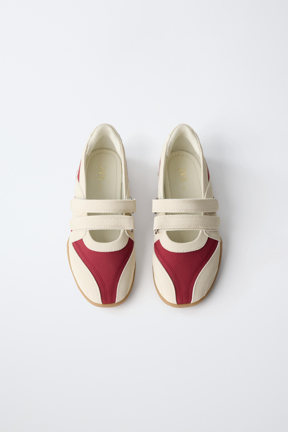 ZARA СПОРТИВНЫЕ БАЛЕТКИ, КРАСНЫЙ