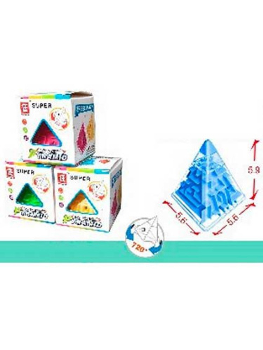 Рыжий кот Головоломка.3D лабиринт  (5,6х5,9 см, в коробке. 3 цвета микс) ( Арт. Y14494006)
