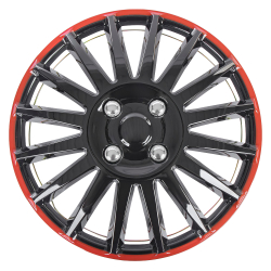 Колпаки R16 Orion 4шт (черно-красные) ABS-пластик ARNEZI A0702077