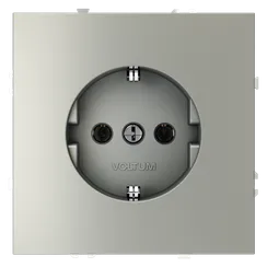 Розетка с заземлением Voltum S70 Сталь VLS040105