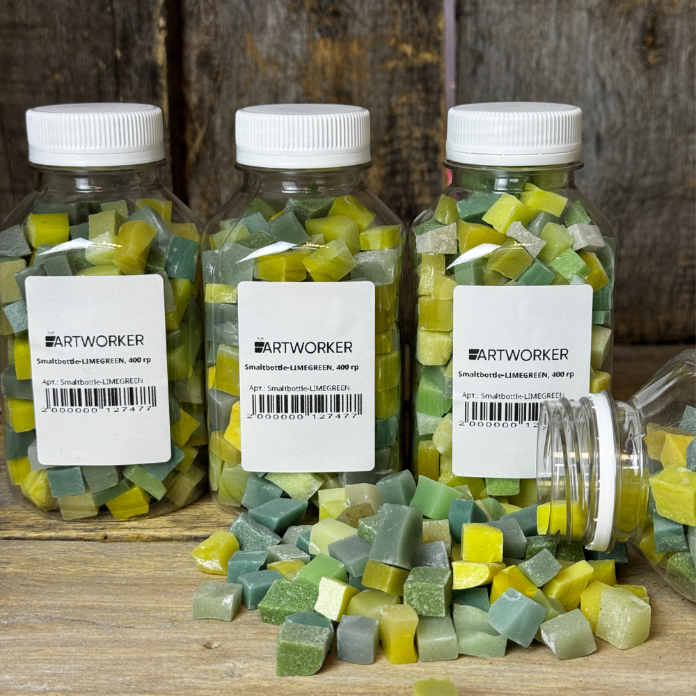 Smaltbottle-LIMEGREEN, 400 гр для мозаики
