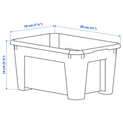 IKEA SAMLA  (ИКЕА САМЛА)  -  Контейнер - прозрачный 28x19x14 см/5 л