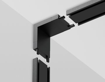 Коннектор угловой внутренний для накладного шинопровода GV1104 BK чёрный Magnetic Ultra Slim Ambrella
