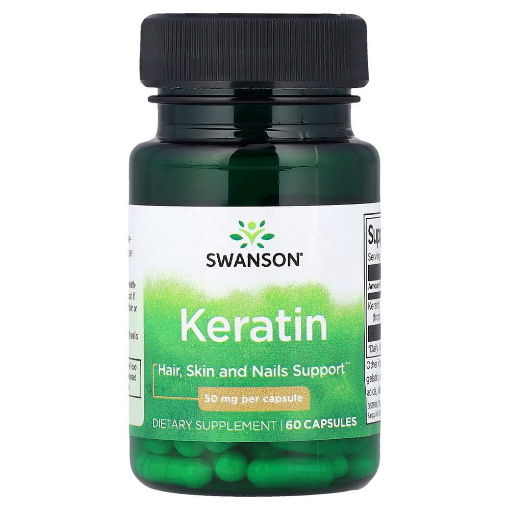 Swanson Vitamins, Кератин, 50 мг, 60 капсул