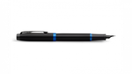 Перьевая ручка Parker IM Vibrant Rings Flame Blue, перо:F/M , цвет чернил: blue, в подарочной упаковке.